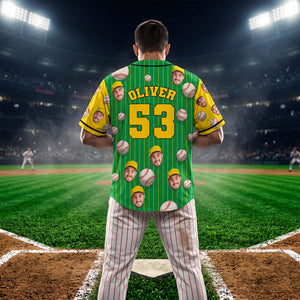 Custom Photo Baseball Jersey β Personalized Sport Lovers Shirt With Team Name