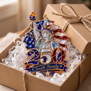 Hologram Statue of Liberty 250 Ornament - Personalized Custom Shape Acrylic Ornament