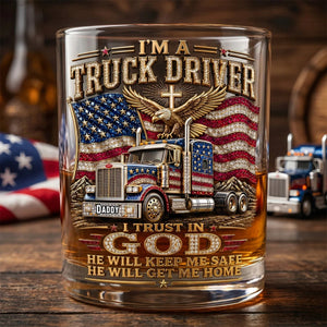 Dad Whiskey Glass β Personalized Gifts For Christian Truck Driver