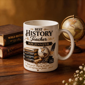 America 250th Anniversary Patriotic Coffee Cup β Personalized History Teacher Mom Mug
