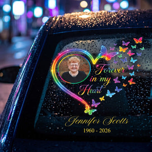 Memorial Gift For Loss Of Loved One β Personalized Decal "Forever In My Heart"