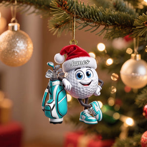 Golf Player Personalized Christmas Hanging Ornament – Holiday Gift For Golf Lovers