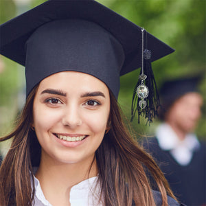 Memorial Photo Tassel Angel Wings Charm - Personalized 2025 Graduation Cap Decoration