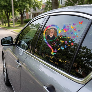 Memorial Gift For Loss Of Loved One β Personalized Decal "Forever In My Heart"
