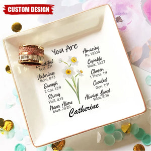 A Friend Is Like A Flower - Bestie Personalized Jewelry Dish