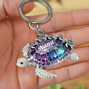 Turtle Mom Keychain - Personalized Gifts For Mom Keychain