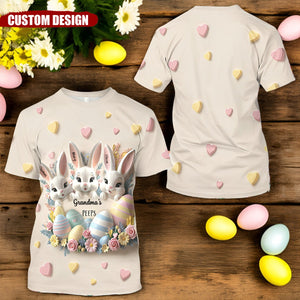 Grandma's Bunnies - Personalized Grandma All Over Shirt