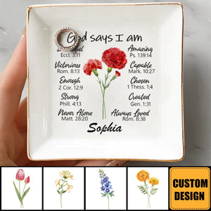 A Friend Is Like A Flower - Bestie Personalized Jewelry Dish