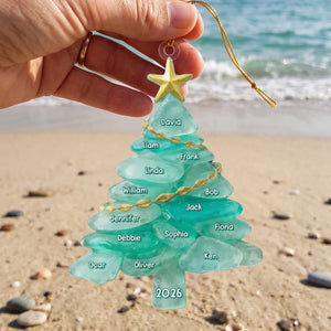 Sea Glass Tree β Personalized Acrylic Ornament