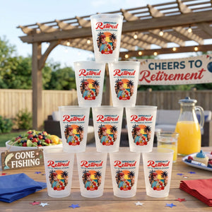 Custom Photo Party Cups - Personalized Funny Retirement Gifts For Her, Him
