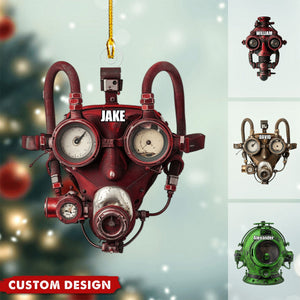 Scuba Diving Acrylic Ornament - Custom Name Ornament Gift For Diving Lovers