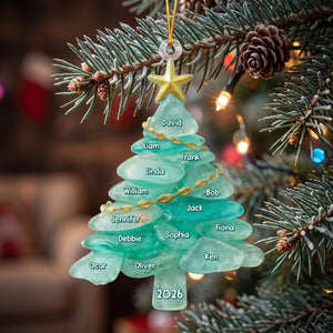 Sea Glass Tree β Personalized Acrylic Ornament