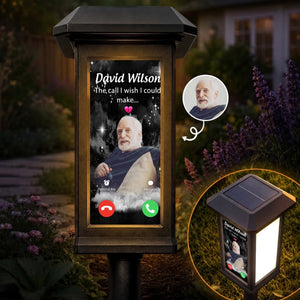 Custom Photo The Call I Wish I Could Make - Personalized Solar Garden Light
