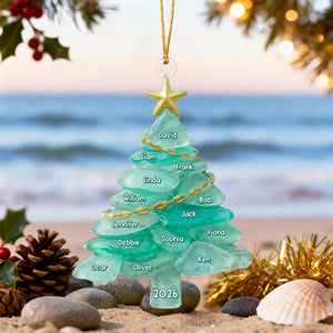 Sea Glass Tree β Personalized Acrylic Ornament