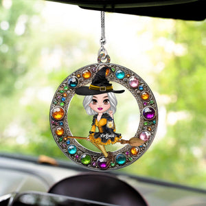 Witch In A Magic Circle Personalized Ornament