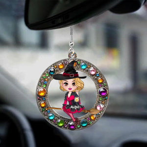 Witch In A Magic Circle Personalized Ornament