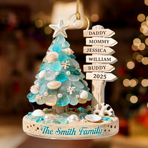 Seaside Christmas Harmony - Personalized 1-Layer Acrylic Ornament