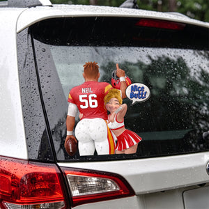 "Best Endzone Fun" – Personalized Car Decal | Gift For Sports-Loving Couples