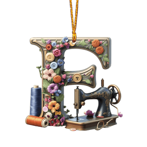 Beautiful Sewing Letter Shaped Ornament