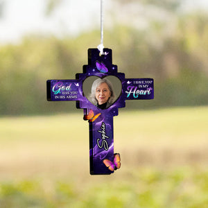 God Has You In His Arm, I Have You In My Heart - Personalized Memorial Wind Chime