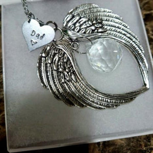 Personalized Memorial Suncatcher Wing Ornament