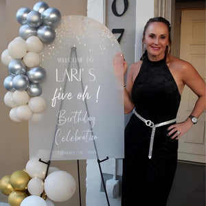 Personalized Welcome Sign for Birthday Party, Frosted Acriylic Birthday Sign, Birthday Decorations