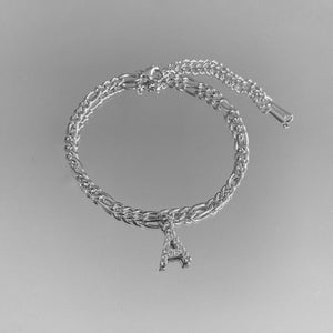 Curb link Initial Anklet