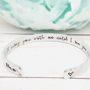 I will carry you bracelet, Personalized Bracelet for Loss of Loved One