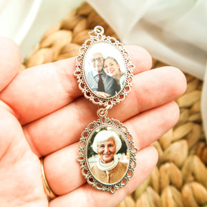 Personalized Photo Charm for Bridal Memorial Bouquet Charm Pendant