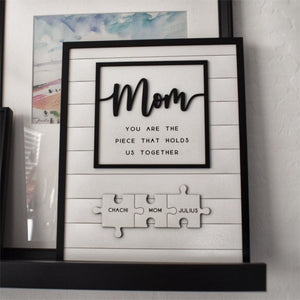 You are the Piece That Holds Us Together-Personalized Puzzle Plaque