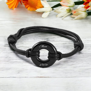 Personalized Memorial Ashes Urn Eternity Circle Bracelet