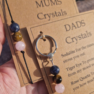 Personalised Card Crystal Gift For Him/Her, Crystal Keyring, Crystal Bracelet