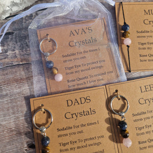 Personalised Card Crystal Gift For Him/Her, Crystal Keyring, Crystal Bracelet