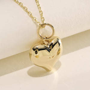 Personalized Gold Heart Cremation Charm Necklace For Pet Ashes