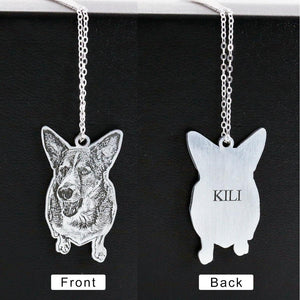 Personalized Engraved Pet Portrait KeyChain Memorial Gift