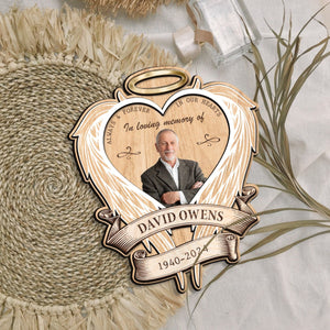 Forever In Our Hearts Personalized Memorial Photo Car Visor Clip