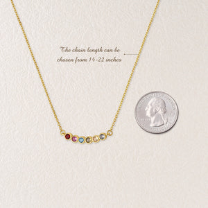 Personalized Family 1-8 Birthstone Necklace