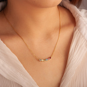 Personalized Family 1-8 Birthstone Necklace