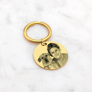 Personalized Keychain With Photo Engraving Photo Pendant