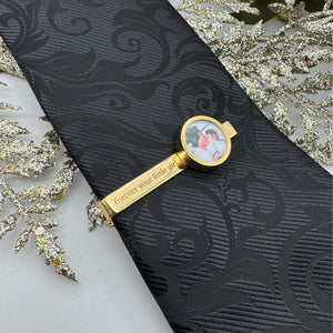 Personalized Photo Memorial Tie Clip Custom Tie Clip with Text and Image