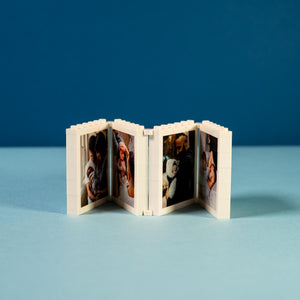 Personalized Foldable Dad & Me Brick Photo Frame Gift, Mini Photo Album