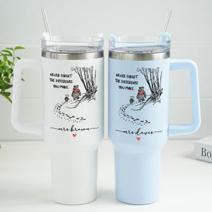 Never Forget the Difference You Make Personalized 40oz Tumbler Teacher Appreciation Gift