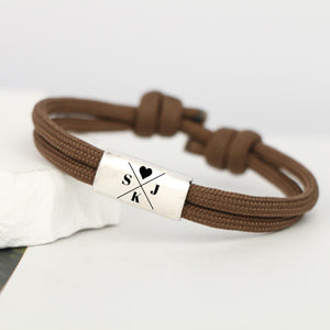 Personalized Sailing Rope Bracelet For Couples