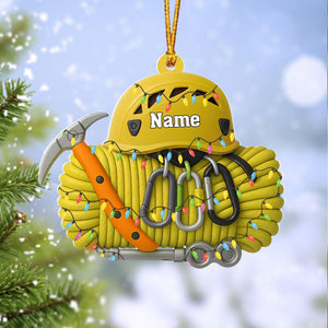 Personalized Rock Climbing Ornament Gift For Climber, Adventure Lover Keepsake, Indoor Climb Decor