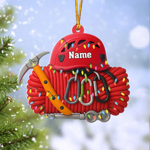 Personalized Rock Climbing Ornament Gift For Climber, Adventure Lover Keepsake, Indoor Climb Decor