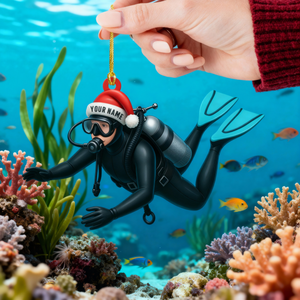 Diving Home For Christmas Personalized Ornament Christmas Gift for Diver