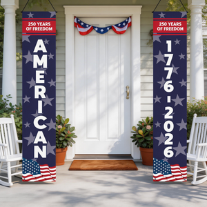 250 Years Of Freedom USA 250Th Birthday - Personalized Porch Banners