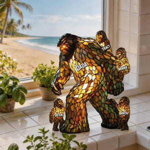 Papa Bigfoot Acrylic Plaque - Personalized Gifts For Dad