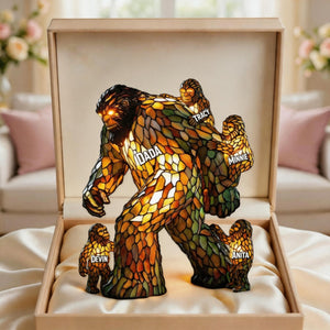 Papa Bigfoot Acrylic Plaque - Personalized Gifts For Dad