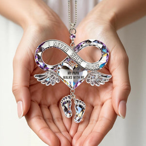 I NEVER WALK ALONE Personalized Infinity Love Keepsake Ornament